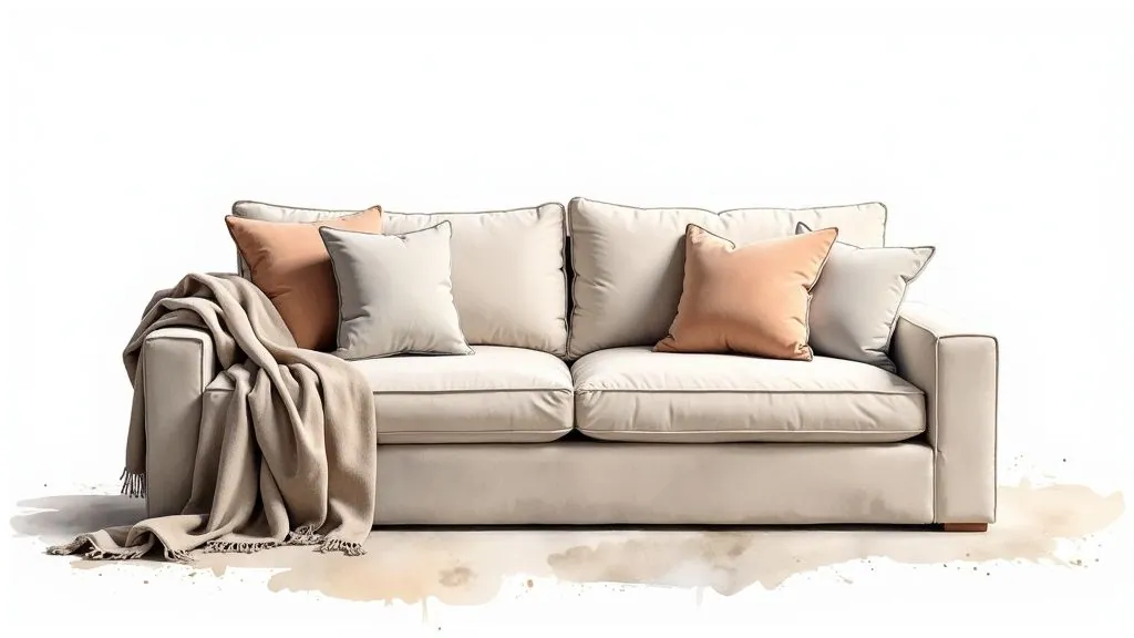 Throw Pillow and Blanket Layering