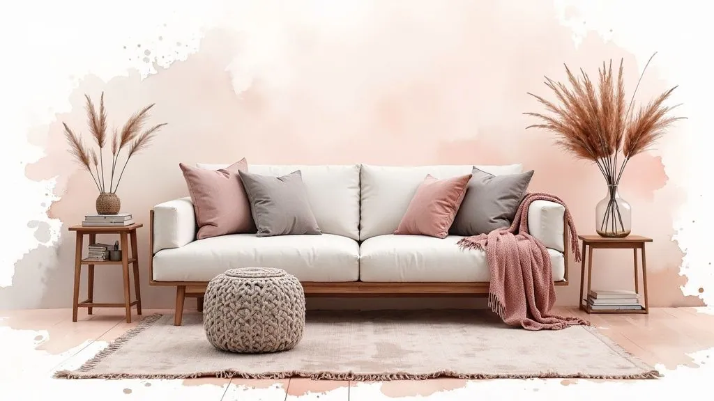 Soft Blush Pink and Dusty Rose
