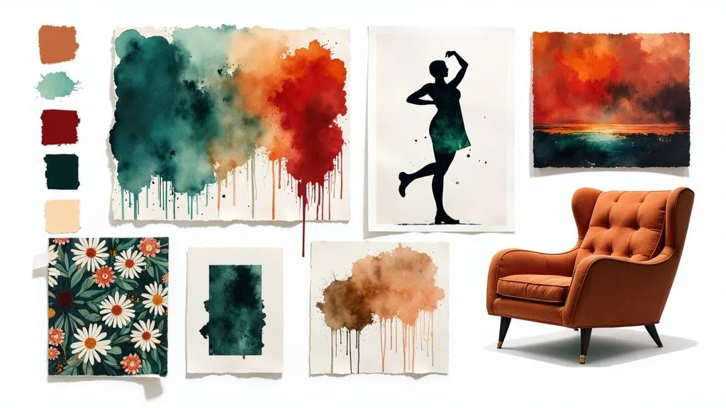 Modern Maximalist Style Mood Board
