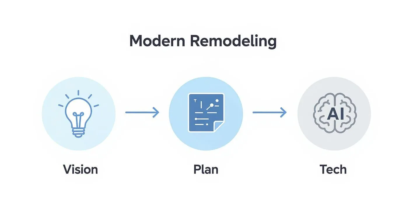 Infographic about modern home remodeling