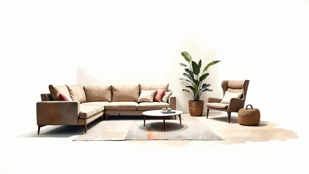 L-Shaped Living Room Layout