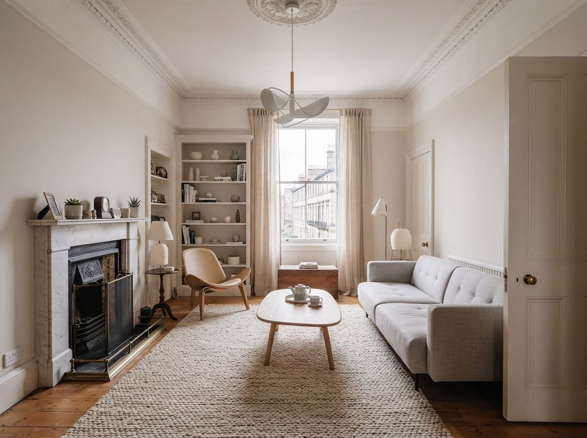 The same living room after Roomagine's AI redesign